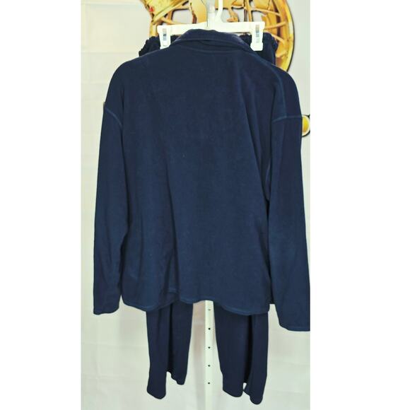 St. Eve Intimates Navy Blue Fleece Pajama Set - Size Large - Picture 7 of 8